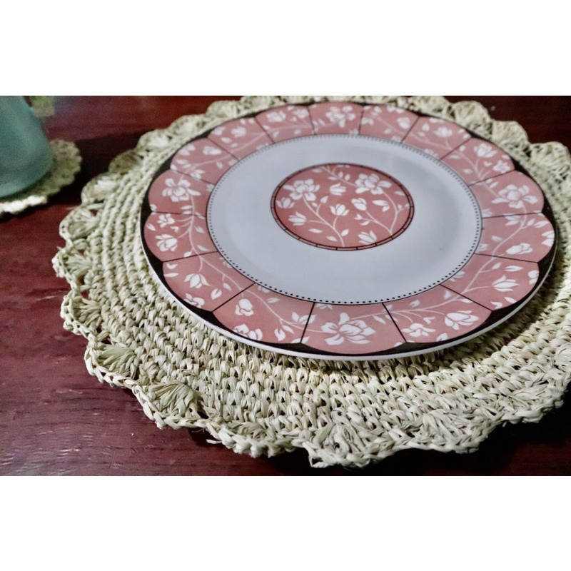Raffia placemat (fukuda) single shell ellegant placemat or coaster