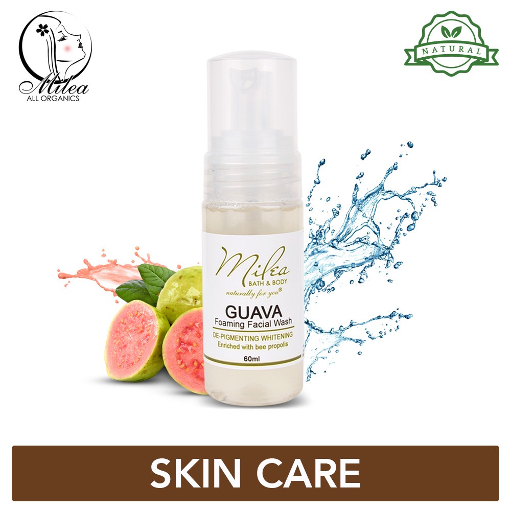 Milea Organic Guava Antibacterial Mild Foaming Facial Wash Shopee