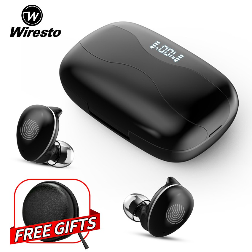 Wiresto True Wireless Earbuds Mini Earphone TWS Bluetooth V5.0 Headset