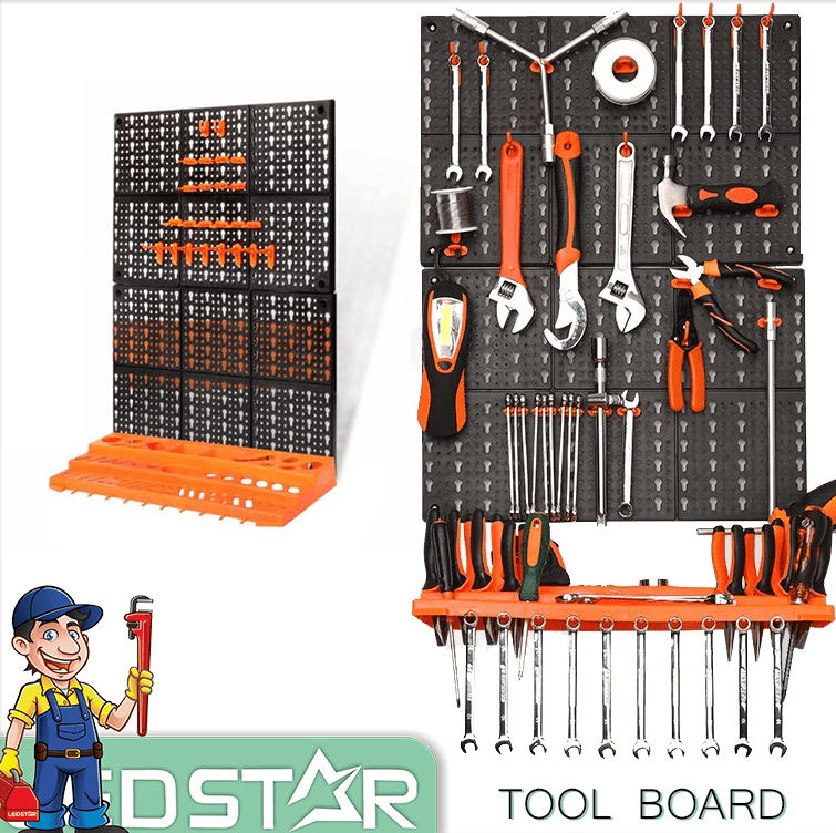LEDSTAR Tool Hanging Board Garage Wall Tool Rack Pegboard . Shopee
