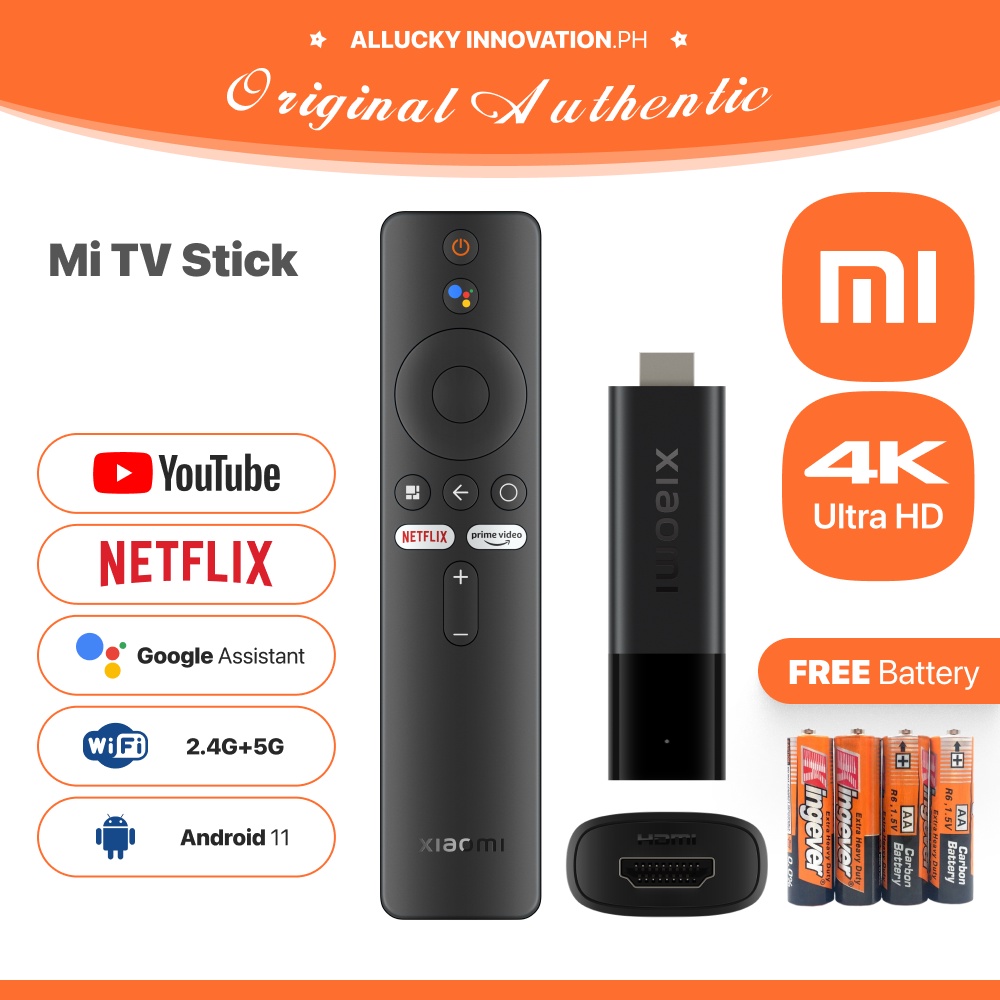 Xiaomi Mi TV Stick/Mi Box s 4k English Version Android TV UI Netflix