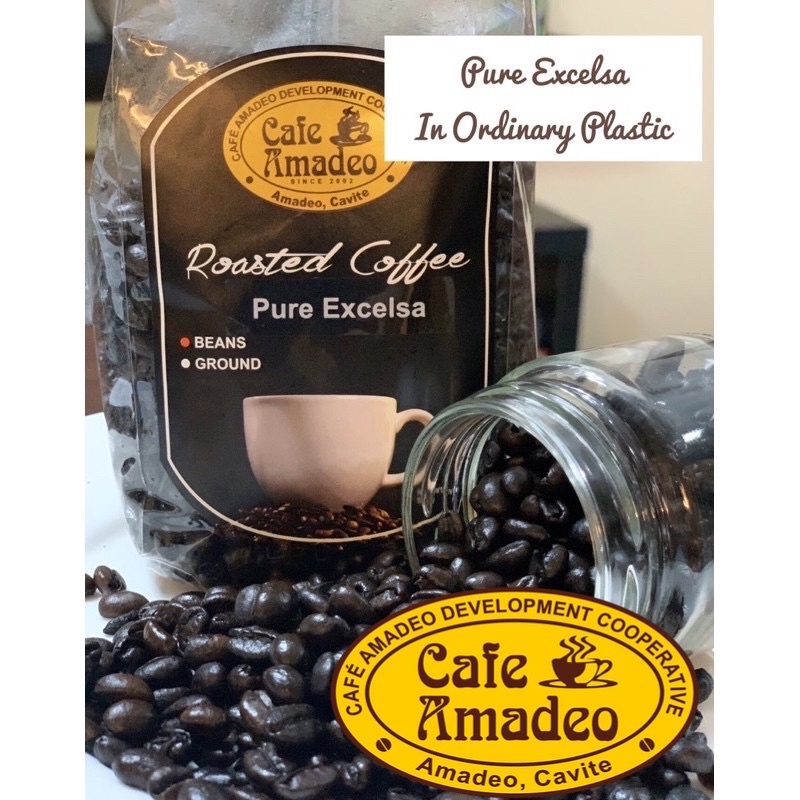Cafe Amadeo Pure Excelsa (Ground/Beans) Shopee Philippines