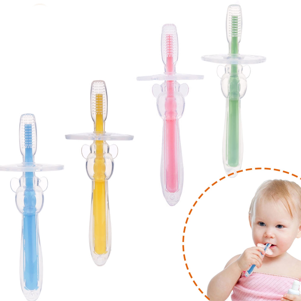 Baby Soft Silicone Training Toothbrush Infant Kids Dental Oral Care