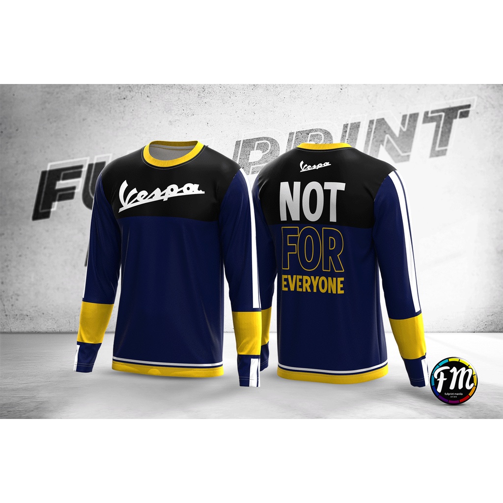 NEW VESPA RIDING JERSEY FULL SUBLIMATION NVRJ07 Shopee Philippines