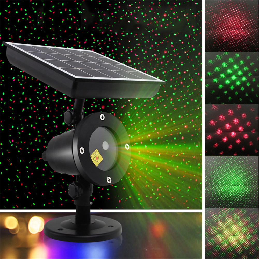 Outdoor Solar Laser Projector Sky Star Stage Spotlight Showers