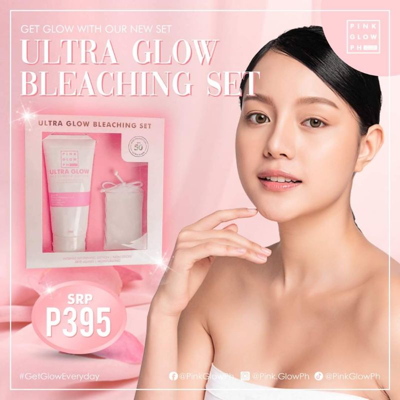 Pink Glow Ph ULTA GLOW BLEACHING SET W/ MICROPEELING EFFECT Shopee