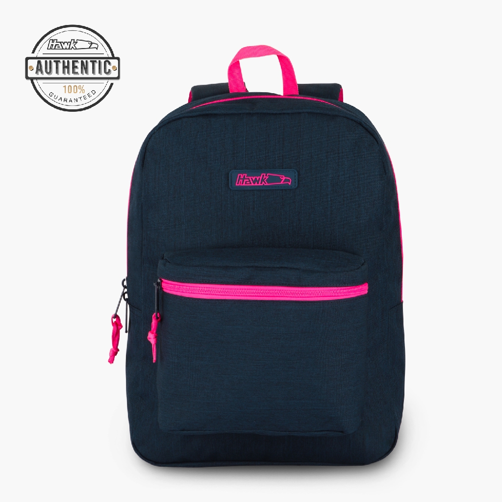 Hawk 4909 Backpack (Navy Blue/Neon PinkTextured) Shopee Philippines