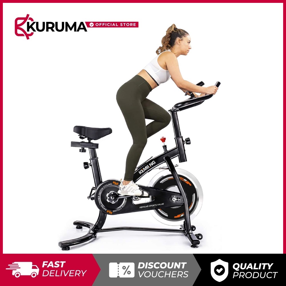 Indoor Stationary Cardio Bike Heavyduty Spacesaving Flywheel Cardio Machine Exercise