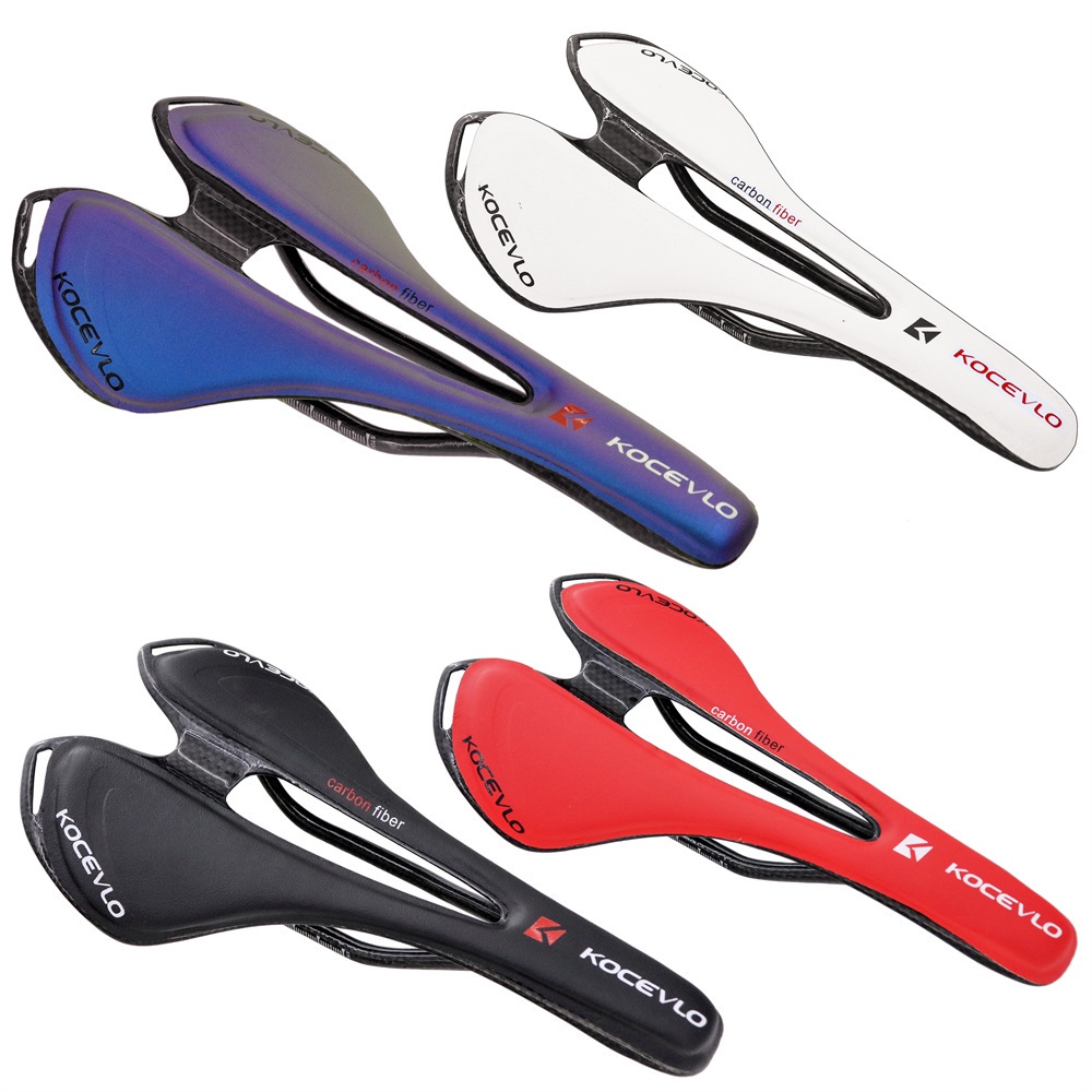 KOCEVLO Full Carbon Saddle MTB/Road Bikesaddle Super Light Leather