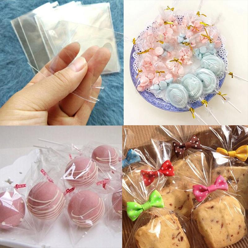 Plastic Bags Candy Cookies Lollipop Transparent Cellophane Packaging