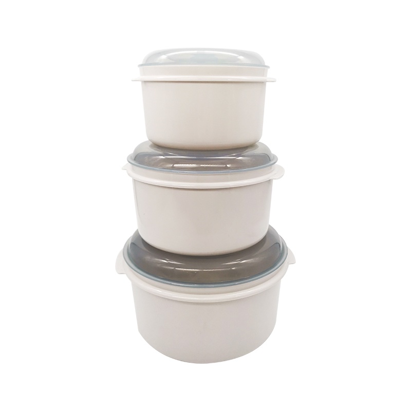 Miutiso Three piece fresh bowl kitchen household microwave plastic
