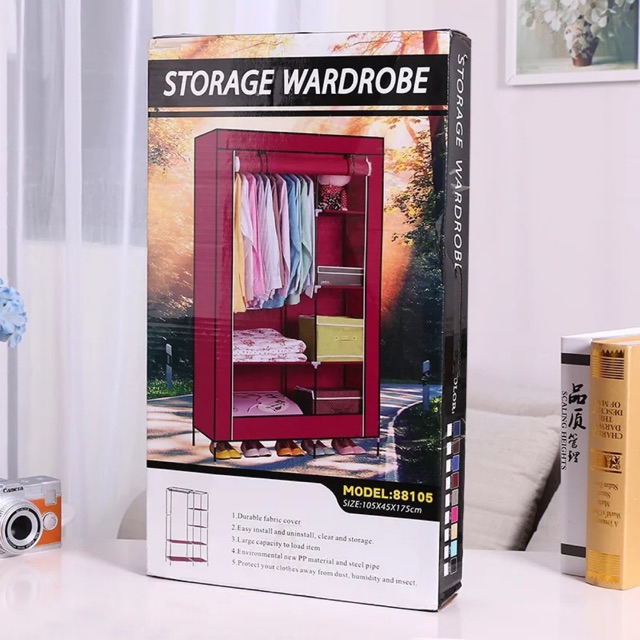 88105 cloth wardrobe storage Shopee Philippines
