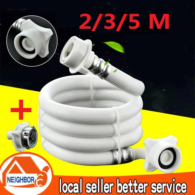 【With Transfer Head】2/3/5M Automatic Washing Machine Water Inlet Pipe Hose Extension Shopee