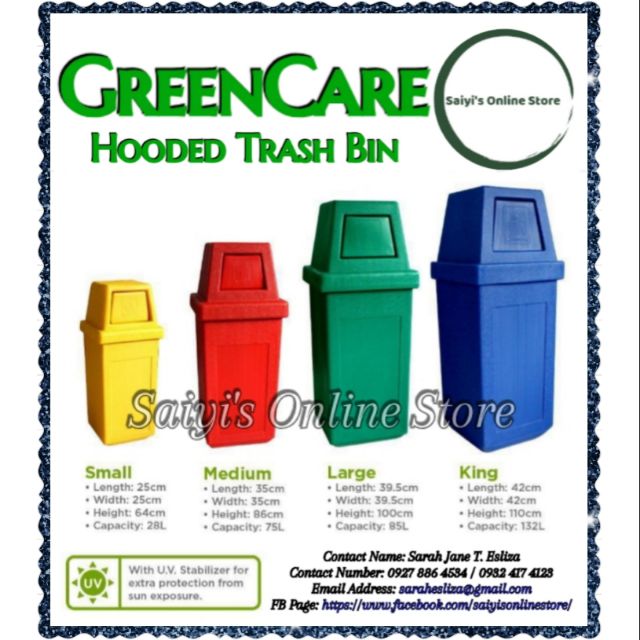 HOODED TRASH BIN WASTE SEGREGATION Shopee Philippines