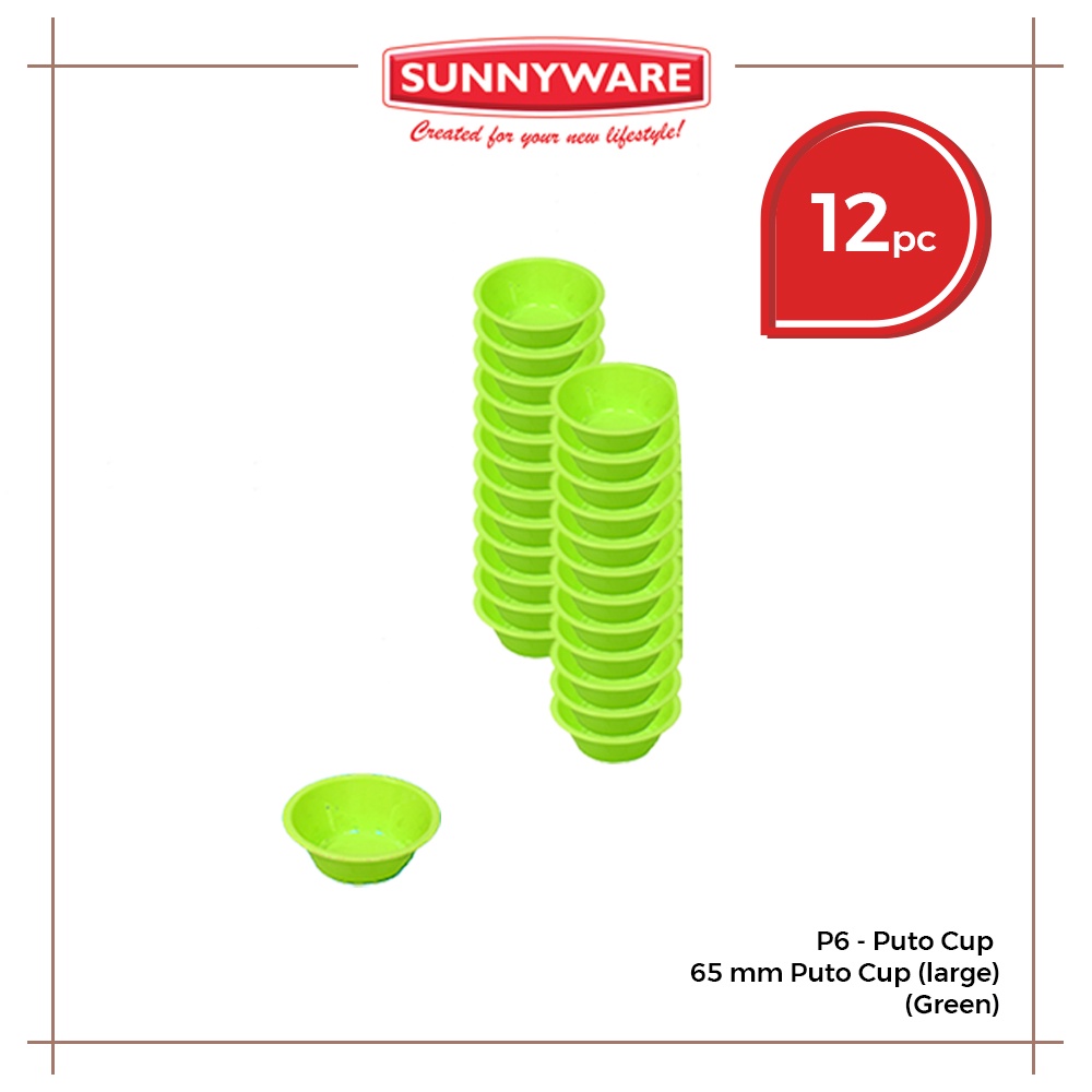 12 pcs Sunnyware P6 6cm 3oz Puto Cups Molder Mold Kutsinta PichiPichi