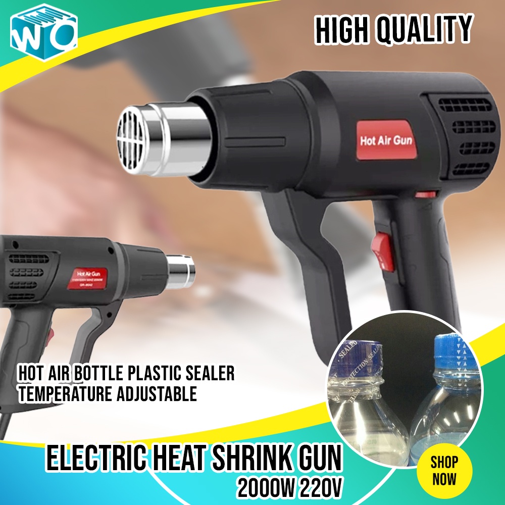 2000W 220V Electric Heat Shrink Gun Heat Gun Hot Air Bottle Plastic