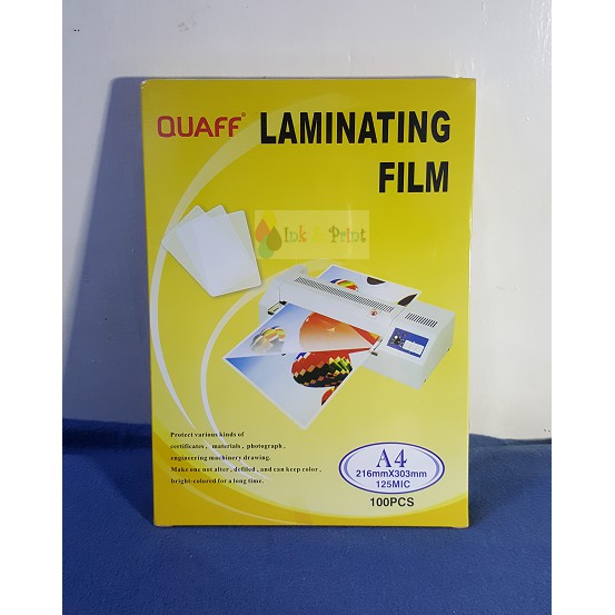 QUAFF Laminating Film A4 (216 x 303mm) 125micron Shopee Philippines