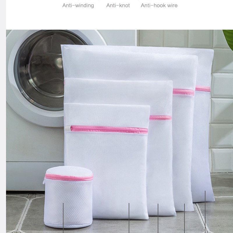 Mesh Laundry Bag set Polyester Home Organizer Coarse Net Laundry Basket