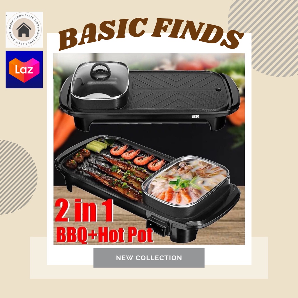 BASIC's Electric Grill Indoor Hot Pot Multifunctional, Indoor