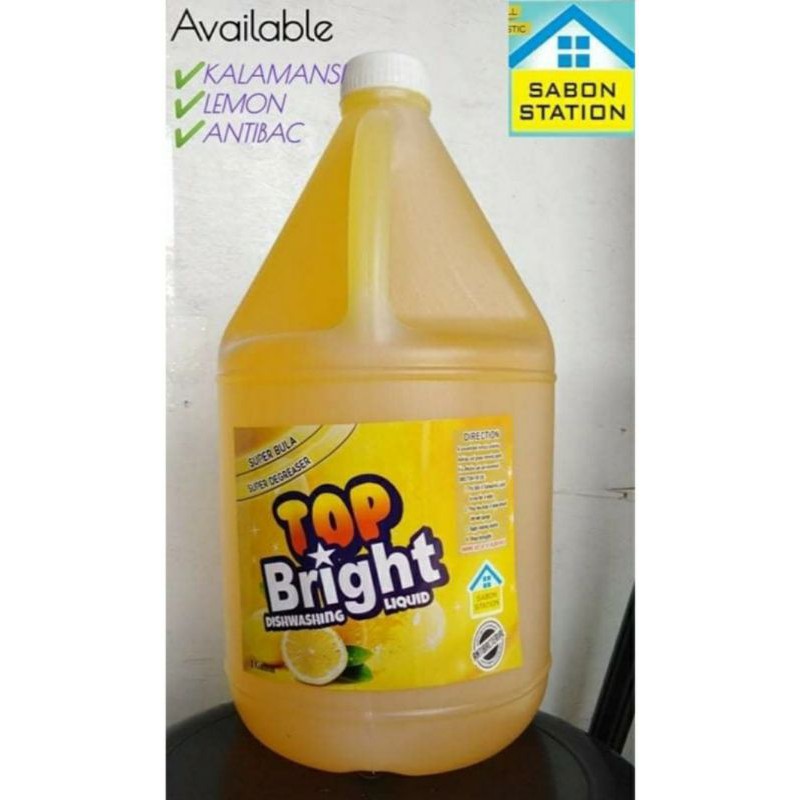Top Bright Dishwashing Liquid 1 Gallon Shopee Philippines