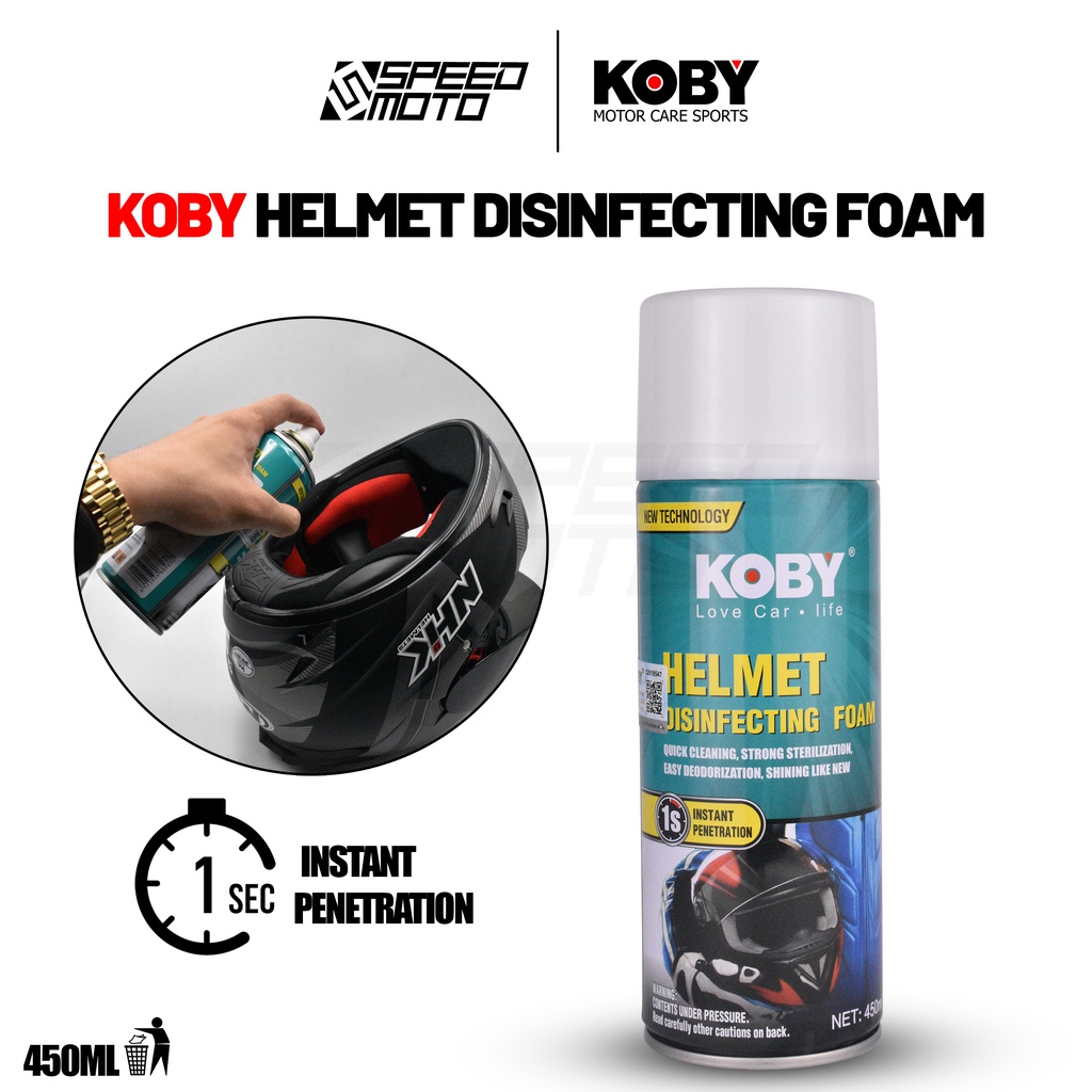 KOBY HELMET DISINFECTING SPRAY FOAM 450ml SPEEDMOTO Shopee Philippines