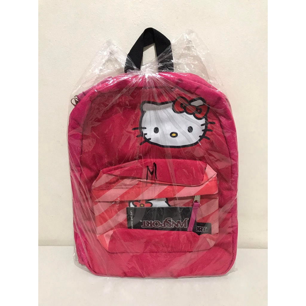 JanSport Superbreak Character Backpack Bag Medium Hello Kitty Pink