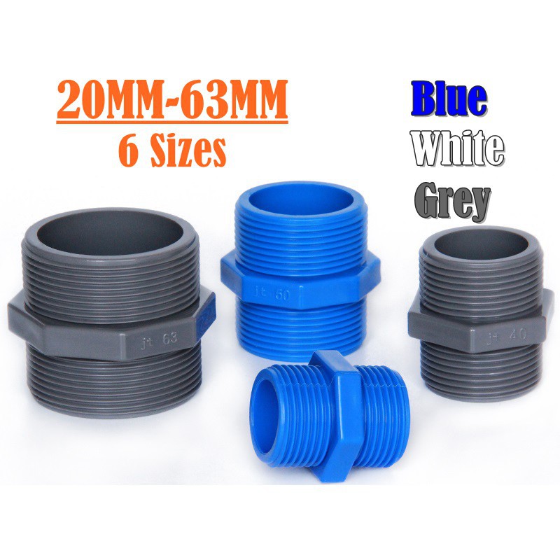 1/2"2" Male Thread PVC Nipple & Reducing Nipple Pipe Fitting Coupler