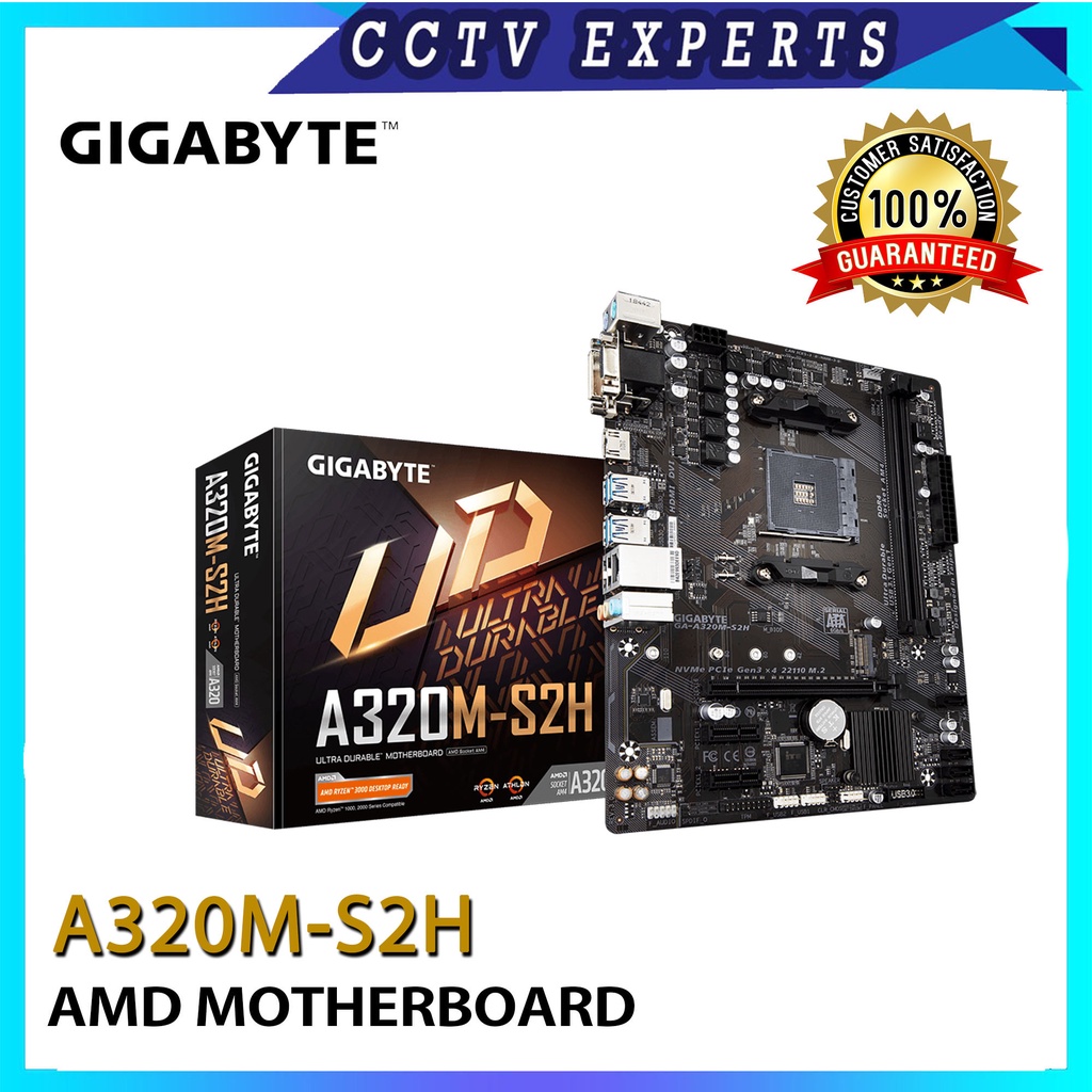 Gigabyte A320MS2H Ultra Durable Motherboard AMD Socket Am4 A320