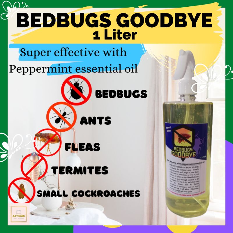 Bedbugs Goodbye Bed Bugs Killer Spray with Peppermint Oil Pamatay Surot