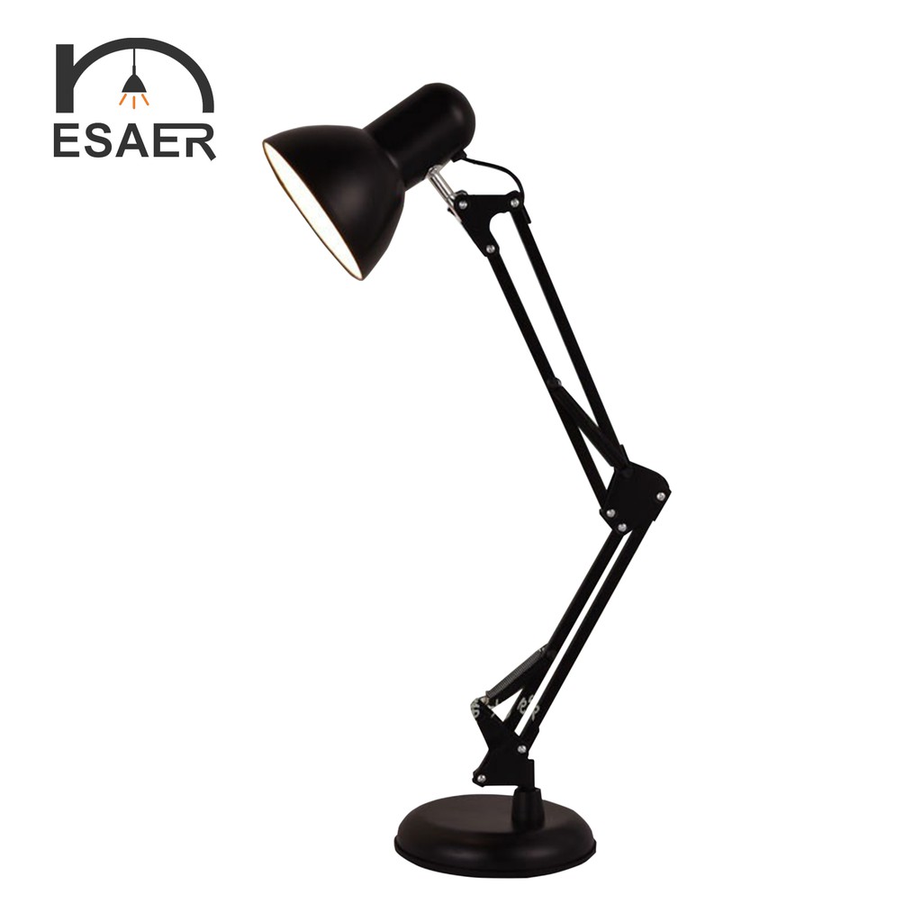 ESAER Metal Adjustable Arm Work Desk Lamp Table Lamp Study Table Lamp