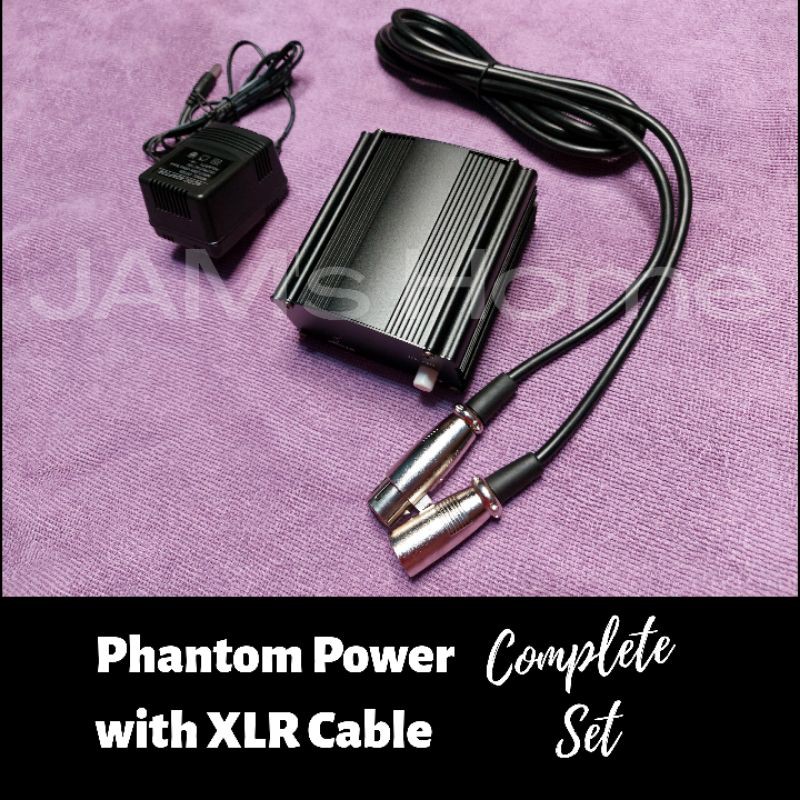 Phantom Power Supply 48v with XLR Cable for BM800 Condenser Mic