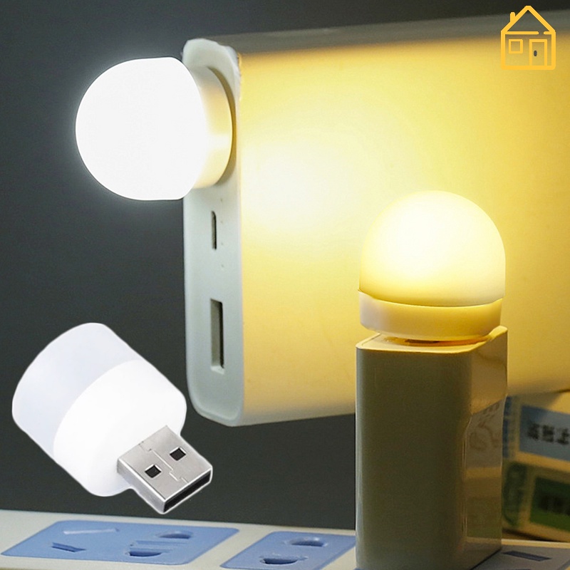 USB Plug LED Eye Protection Reading Light / Small Round Night Light / Computer Mobile Power USB