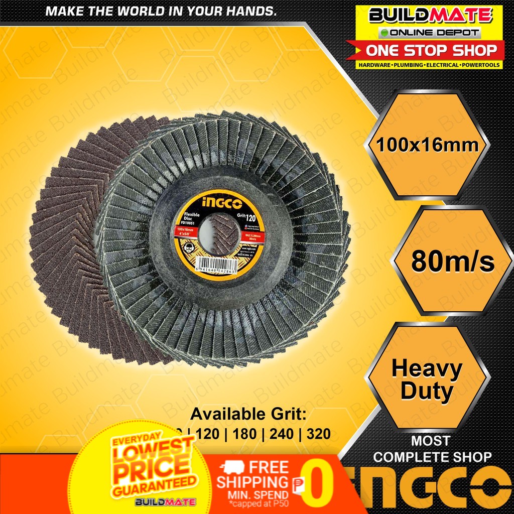 INGCO Flexible Disc GRIT 80 120 180 240 320 400 SOLD PER