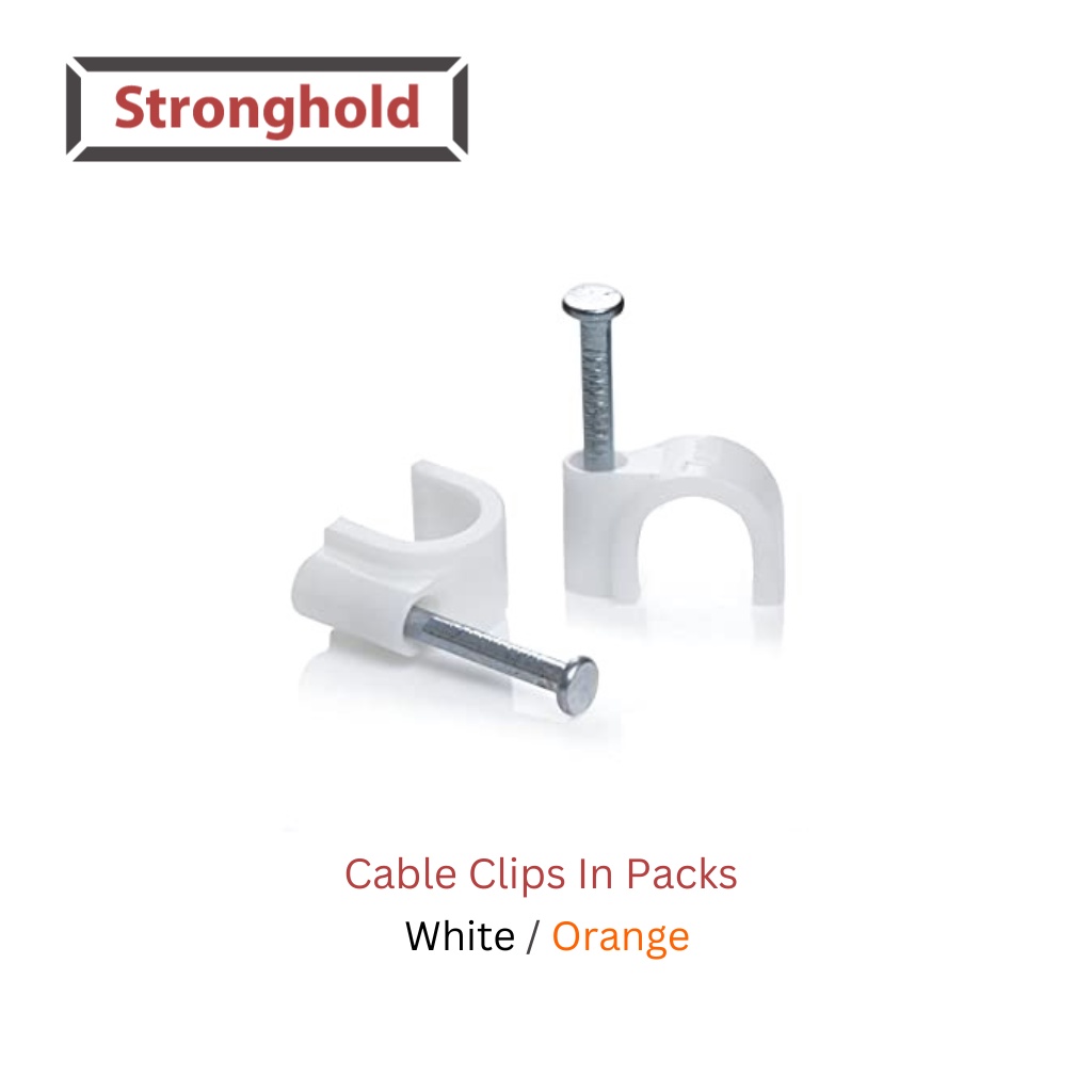 PVC Cable Clip / PVC Clamp 5mm 14 mm LAN Cable Wall Nail