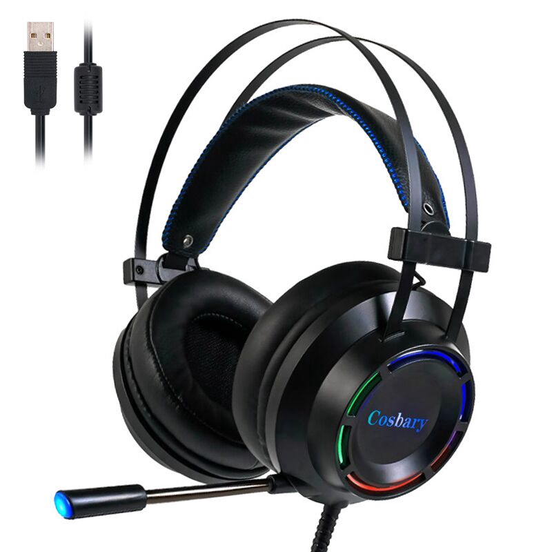 FS Cosbary Gaming Headset with Microphone USB Wired Earphone 7.1