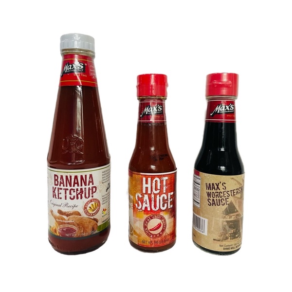 Max’s Set Banana Ketchup Hot Sauce and Worcestershire Shopee Philippines