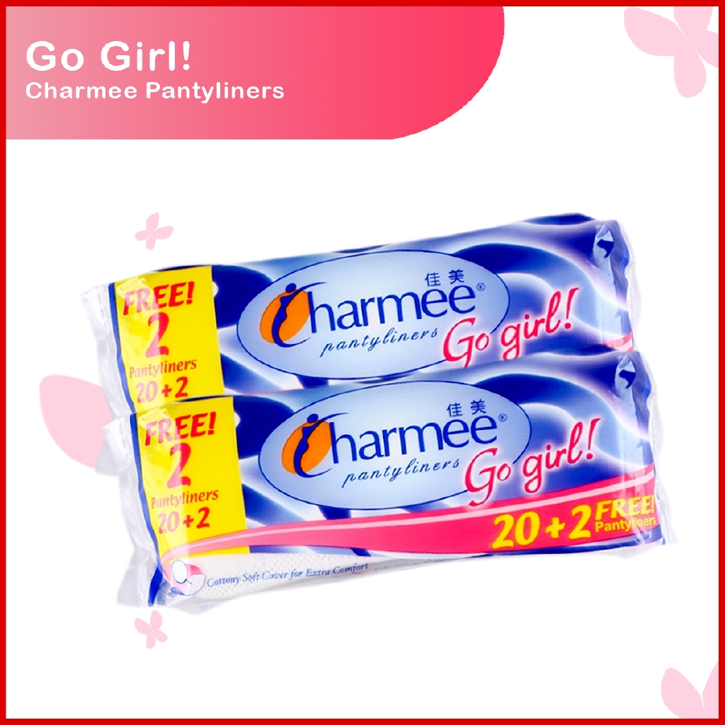 Charmee Go Girl PantyLiner 20's x 2 Shopee Philippines