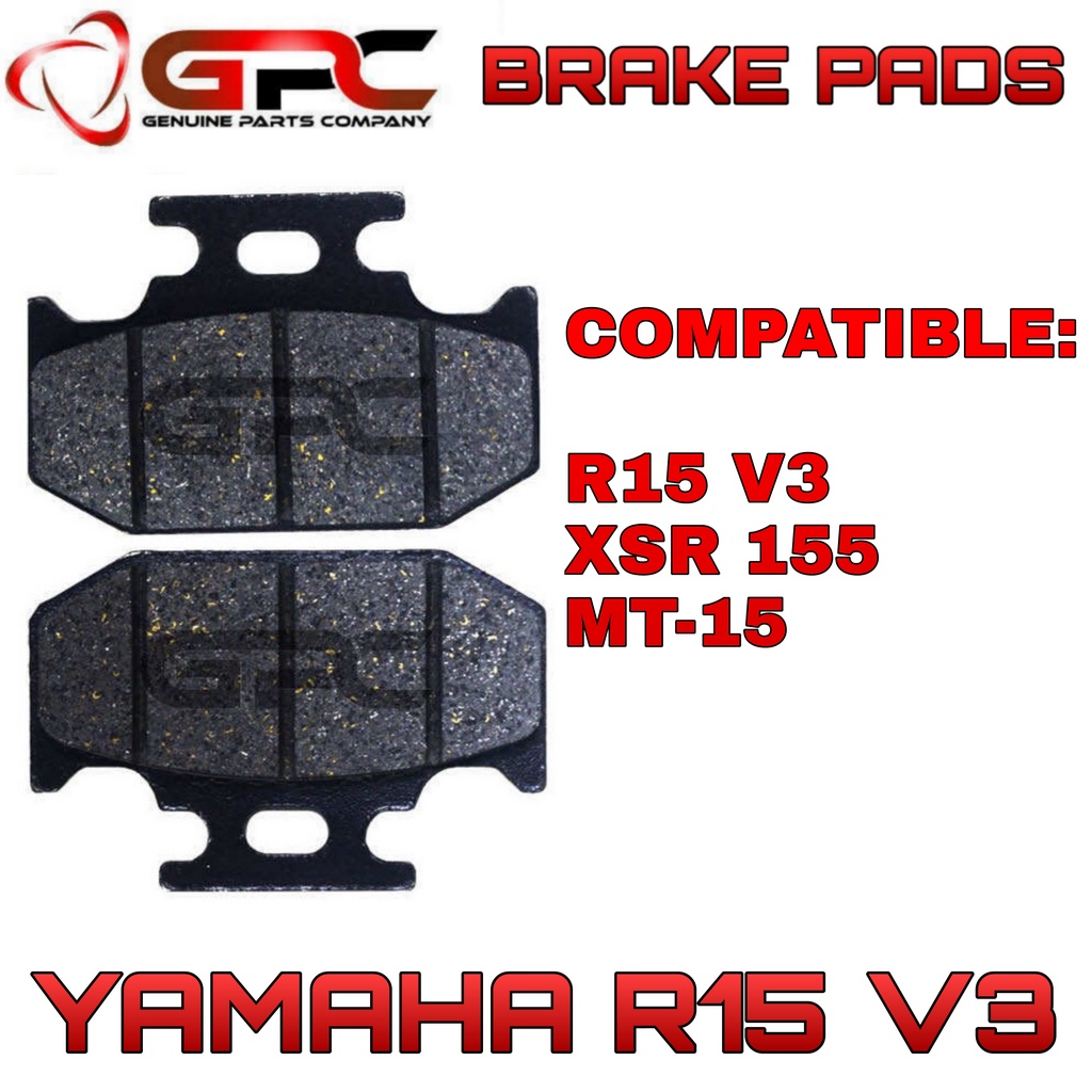 GPC Brake Pads for YAMAHA R15 V3, XSR155, MT15 (Rear Pads) Shopee
