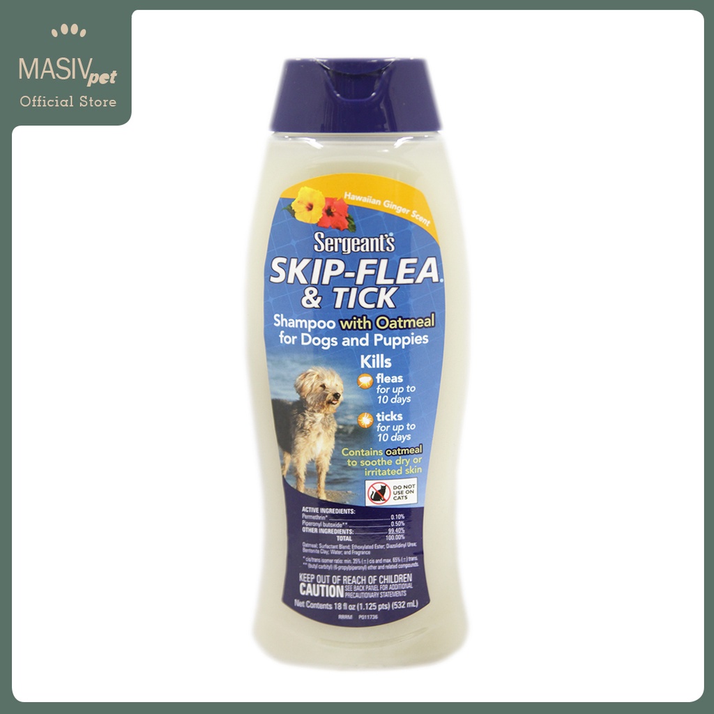 Sergeant's Skip Flea & Tick Dog Shampoo with Oatmeal 532ml Shopee