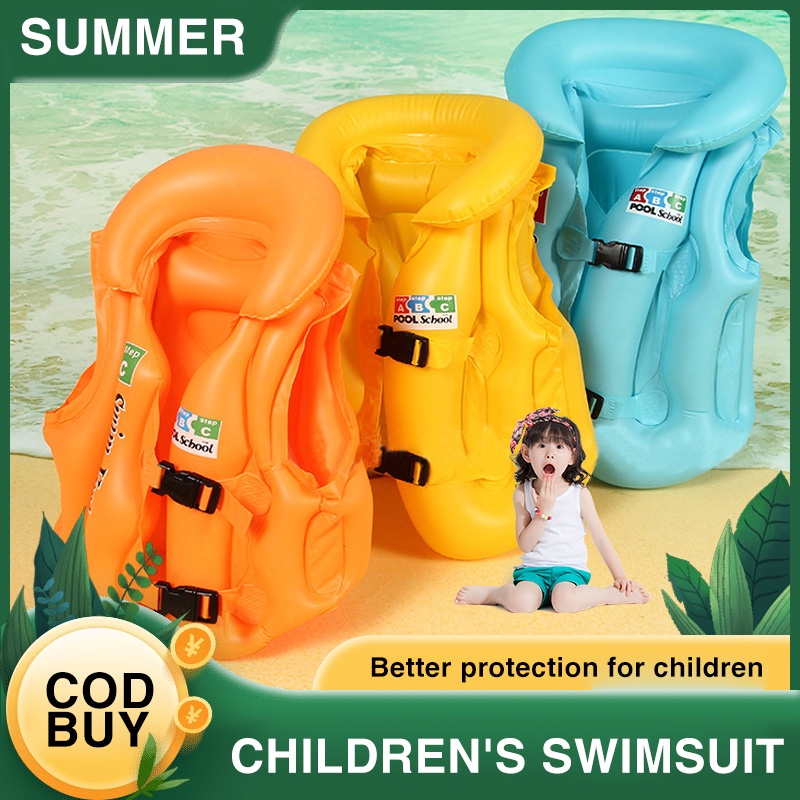 2022 New Kids Life Jackets Inflatable Safety Swim Life Vest Swimming