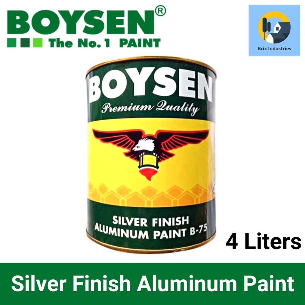 Boysen Silver Finish Aluminum Paint 4 Liters (Gallon) B75 Metal
