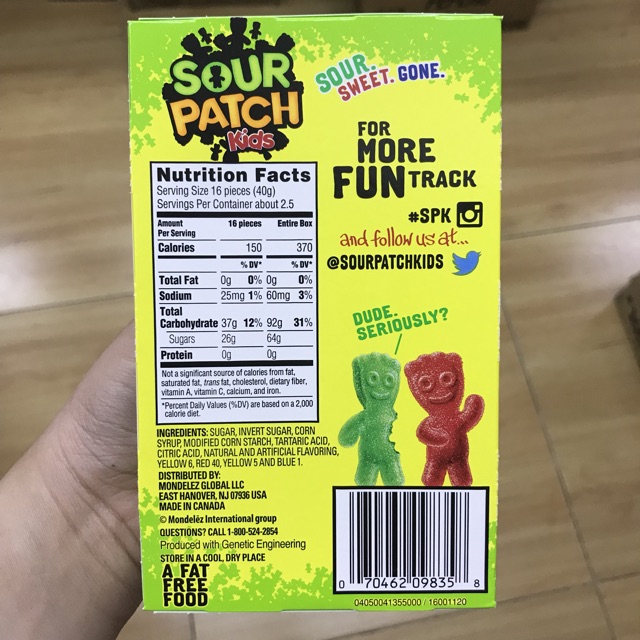 Sour Patch Kids Nutrition Facts Nutrition Ftempo