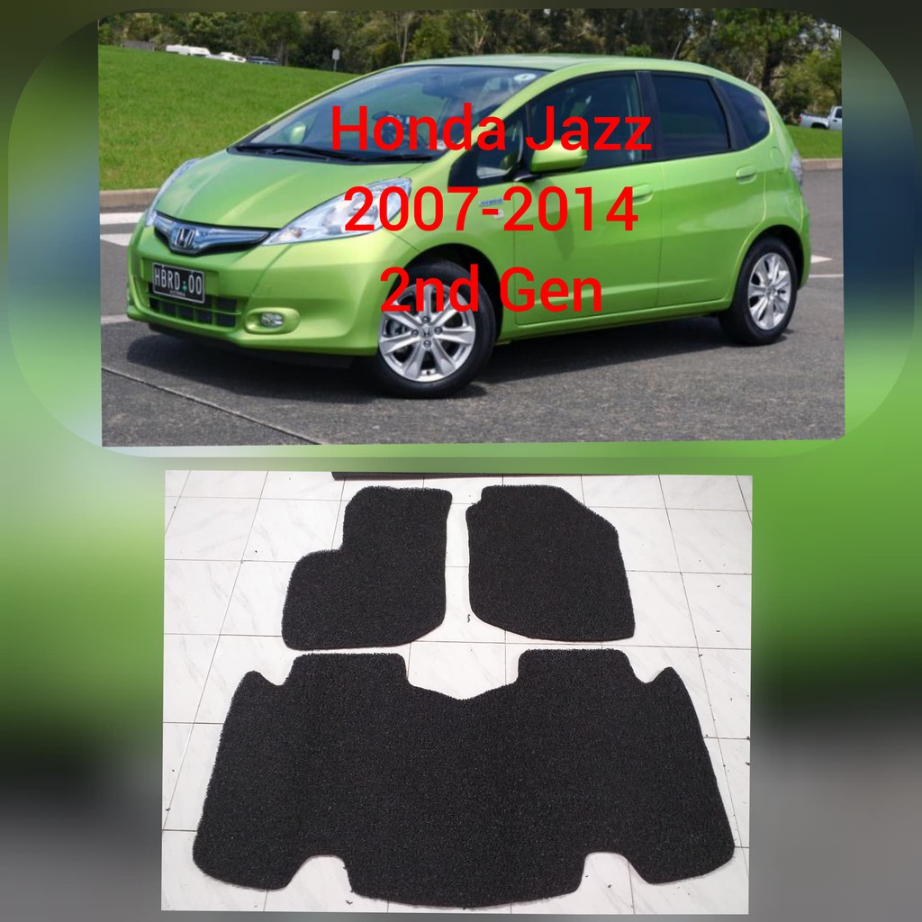 Honda Jazz 20072014 nomad rubber car mat with piping Jazz 2nd gen custom nomad rubber carmat