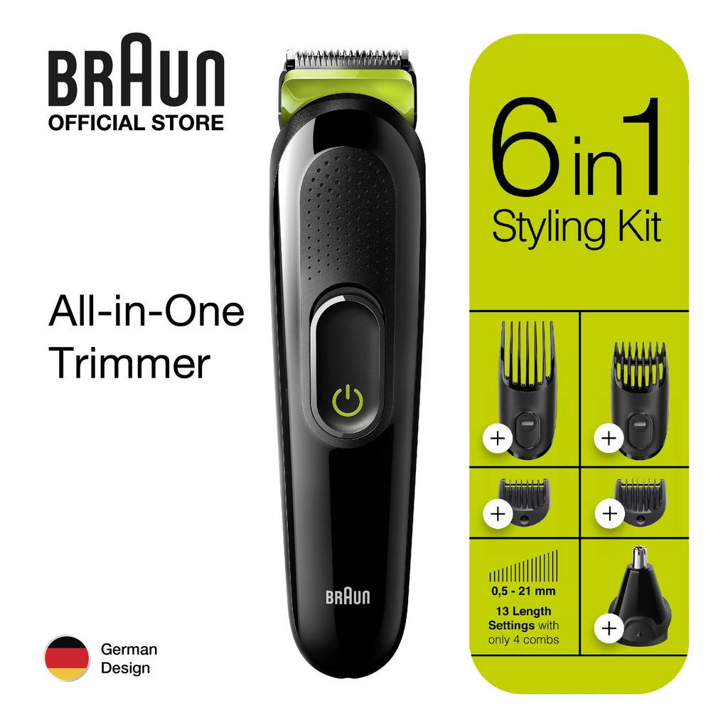 Braun AllinOne trimmer MGK3221 Black/Green Body Hair Trimmer 6