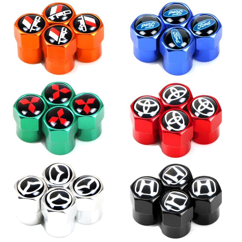 Car Tire Valve Caps Automotive Metal Parts Printed With New Car Logo