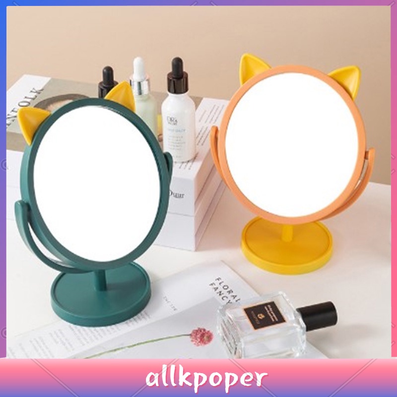 Gladking Cute Round Vanity Mirror Pink Cat Design Shopee Philippines