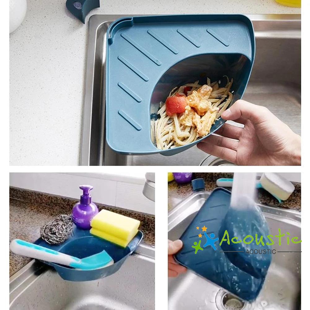 ☆fy☆2 in 1 Sink Storage Tray Rack with Suction Cup, Strainer Filter