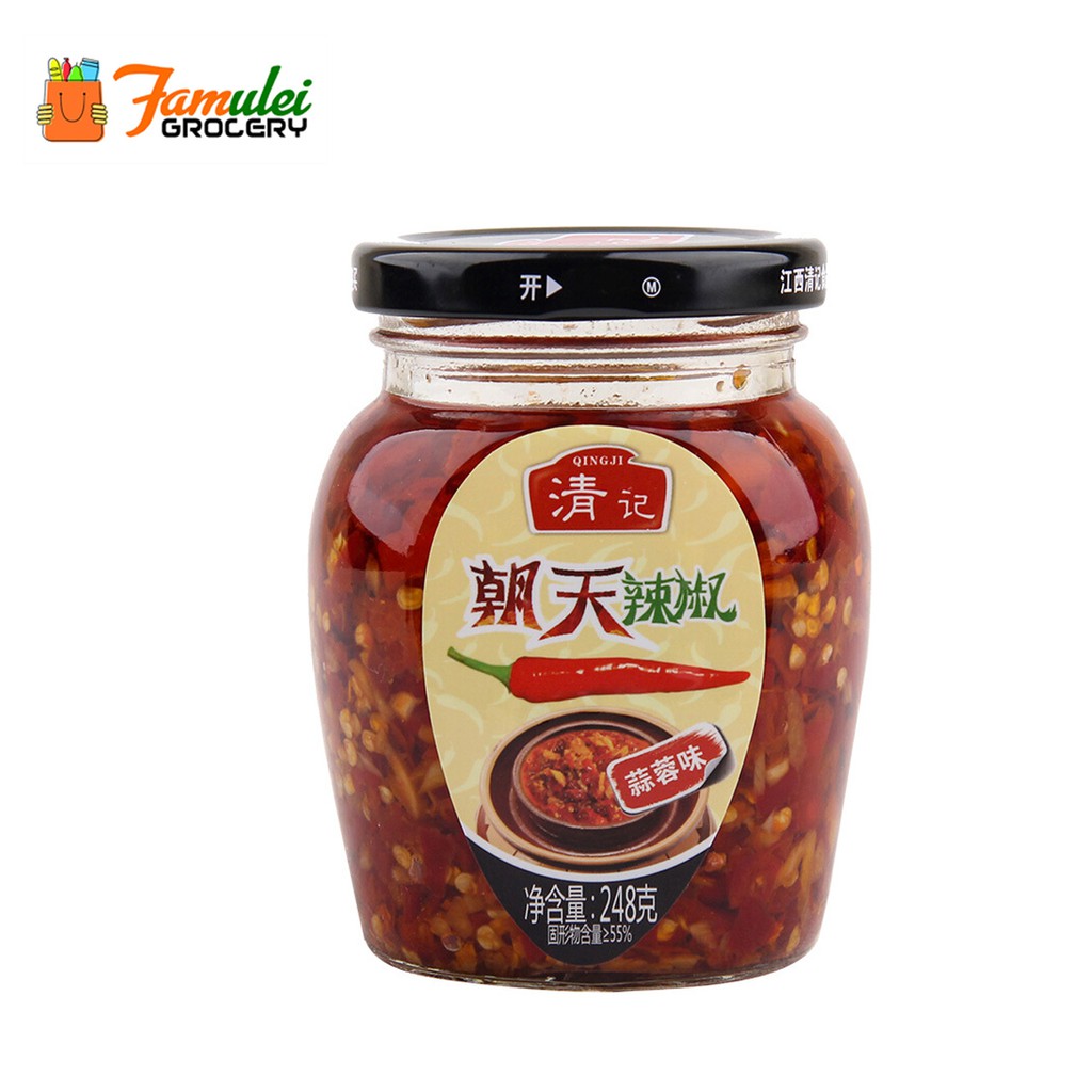 Qingji Super Hot Spicy Chili Paste Sauce Garlic Flavor 248g Shopee