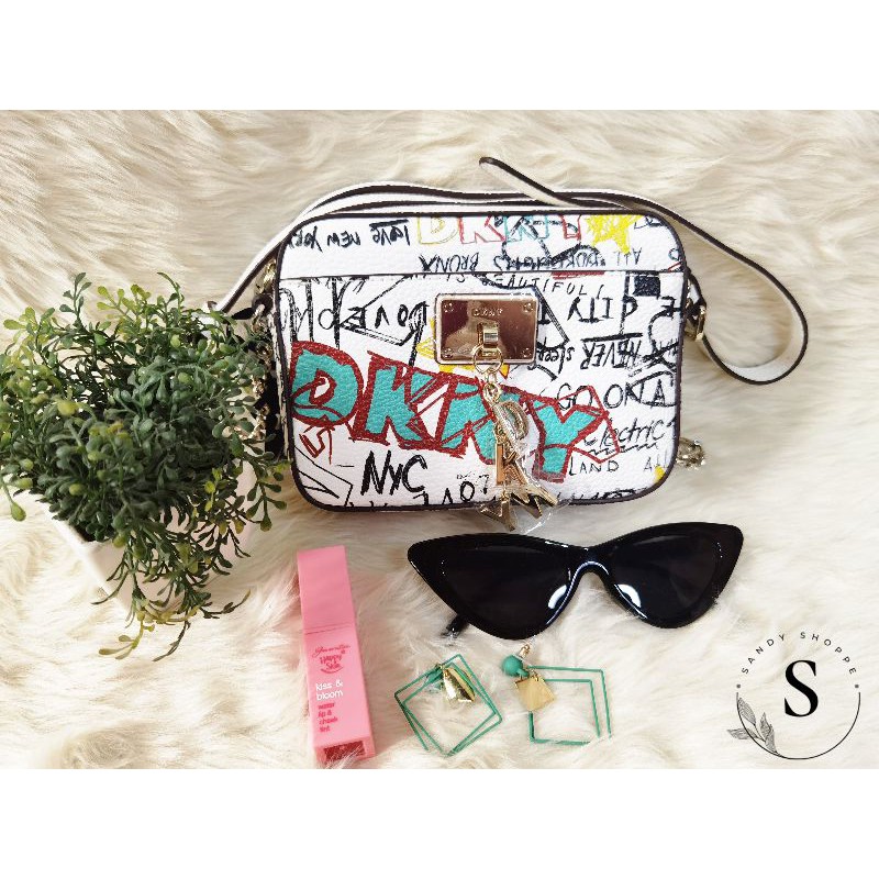 DKNY Graffiti Mini Sling Bag Shopee Philippines