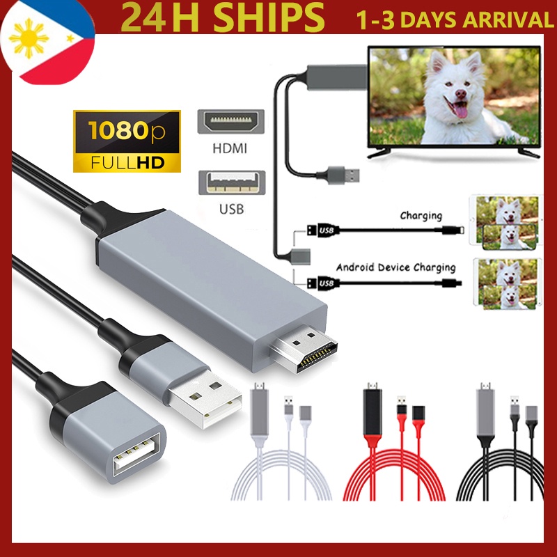 1M Phone to TV Cable Universal Cable HDMI Cable Plug Play Android Phone
